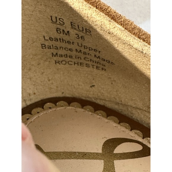 Sam Edelman Rochester Suede Leather Pointed Flats Golden Brown Size 6 Career - Picture 6 of 11